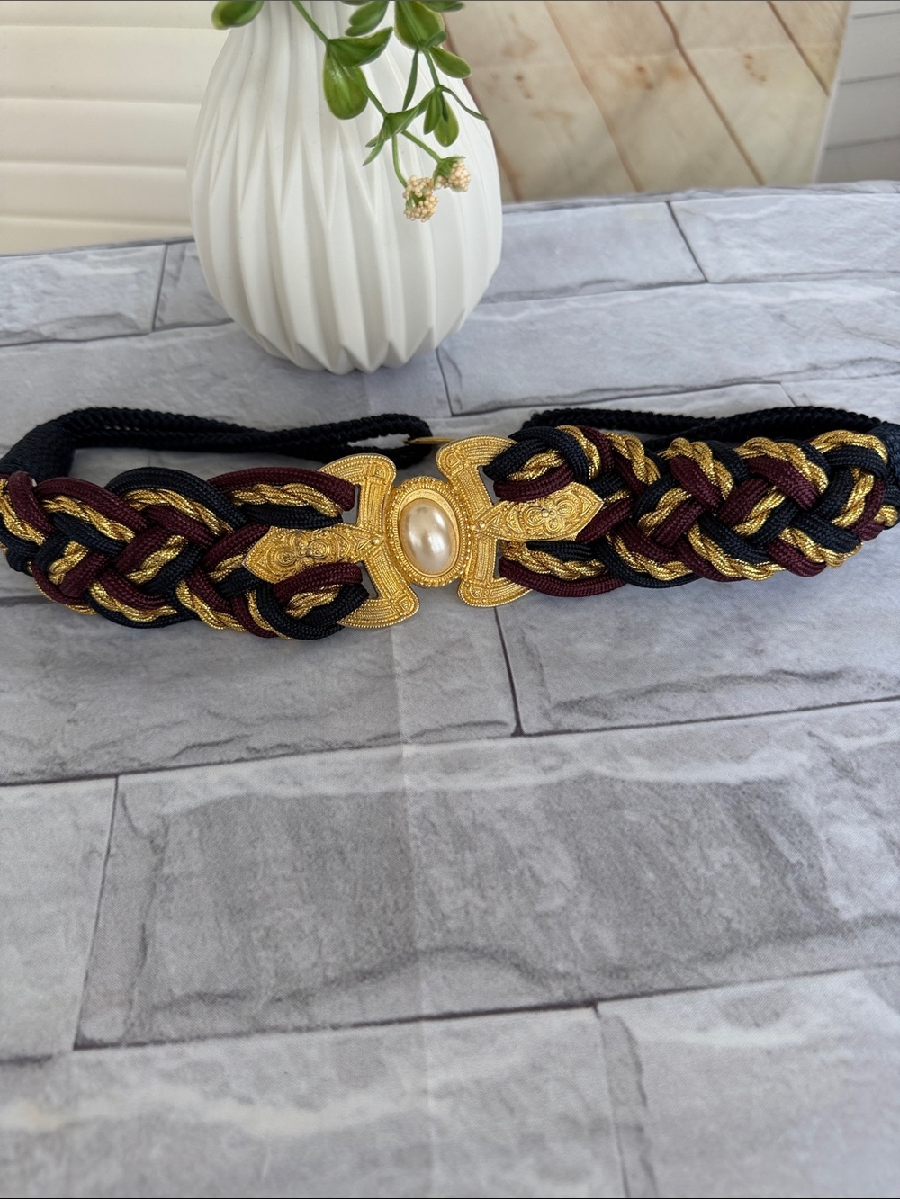 80’s rope pearl jeweled belt size S/M